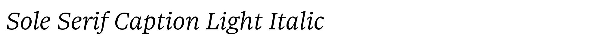 Sole Serif Caption Light Italic image